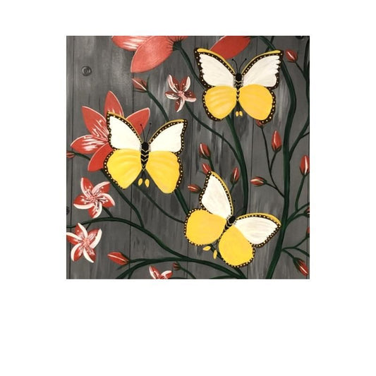 Custom Size Canvas - Fluttering Blooms