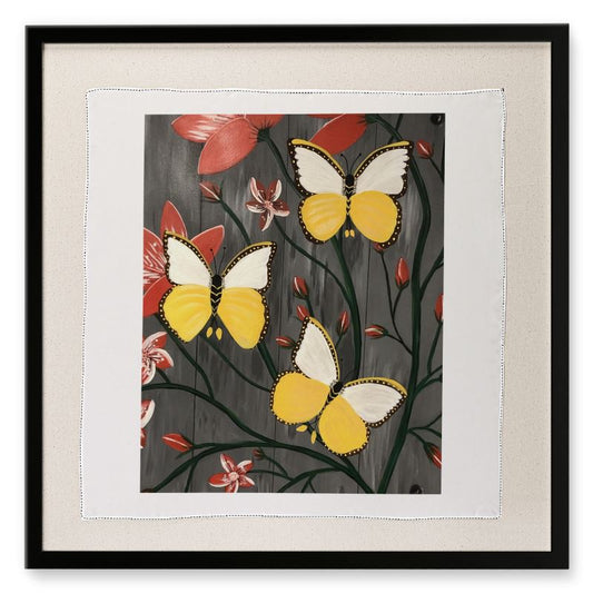 MADUNA Framed Silk Scarf Print - Sunlit Garden