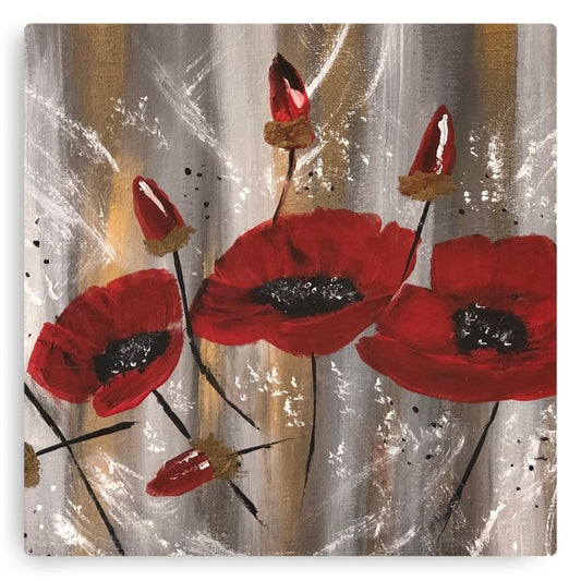 Metal Prints - Floating Poppies