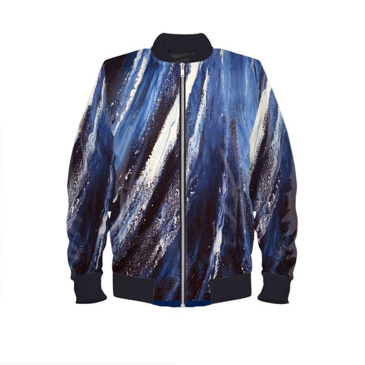 Mens Bomber Jacket - Sapphire Serenade