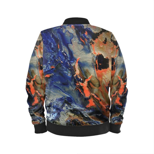 Women's Bomber Jacket - Cascading Waves