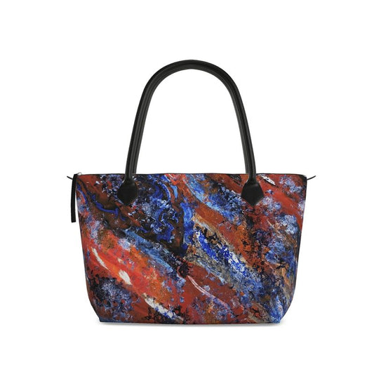 Zip Top Handbag -  Explosive Vitality