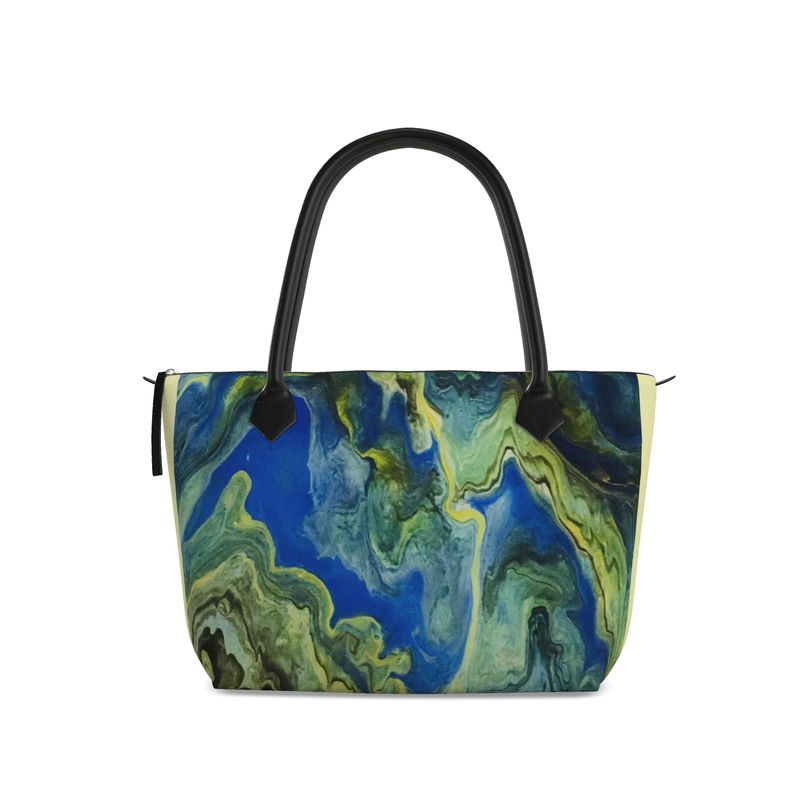 Zip Top Handbag - The Rainforest
