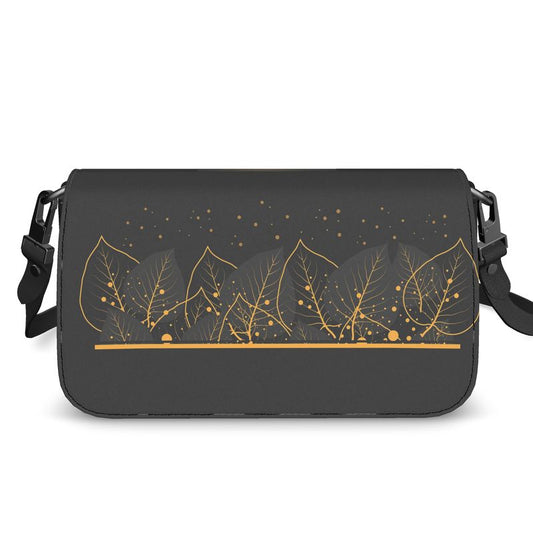 Flap Over Box Bag - Leaves of Gold