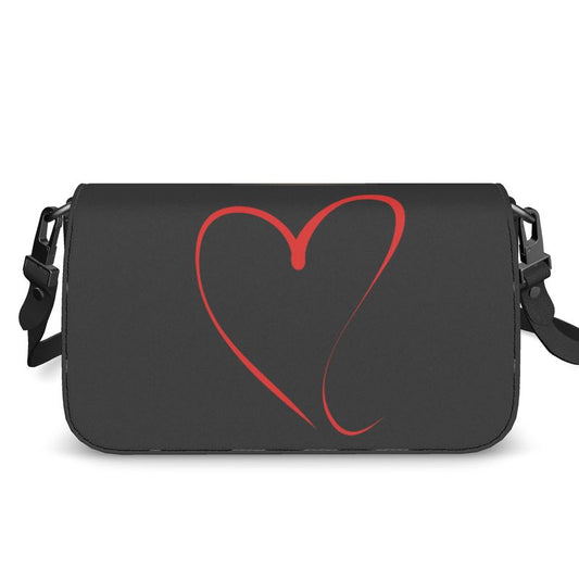 Flap Over Box Bag - Red Heart