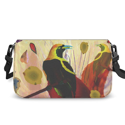 Flap Over Box Bag - Birds of Paradise