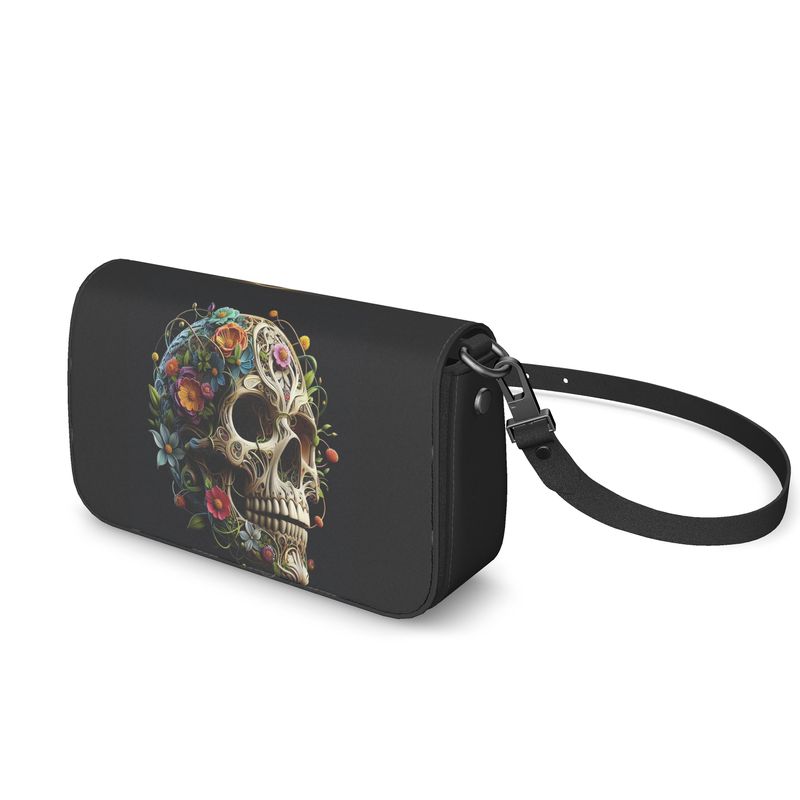Flap Over Box Bag -  Sugar-Sugar Skull