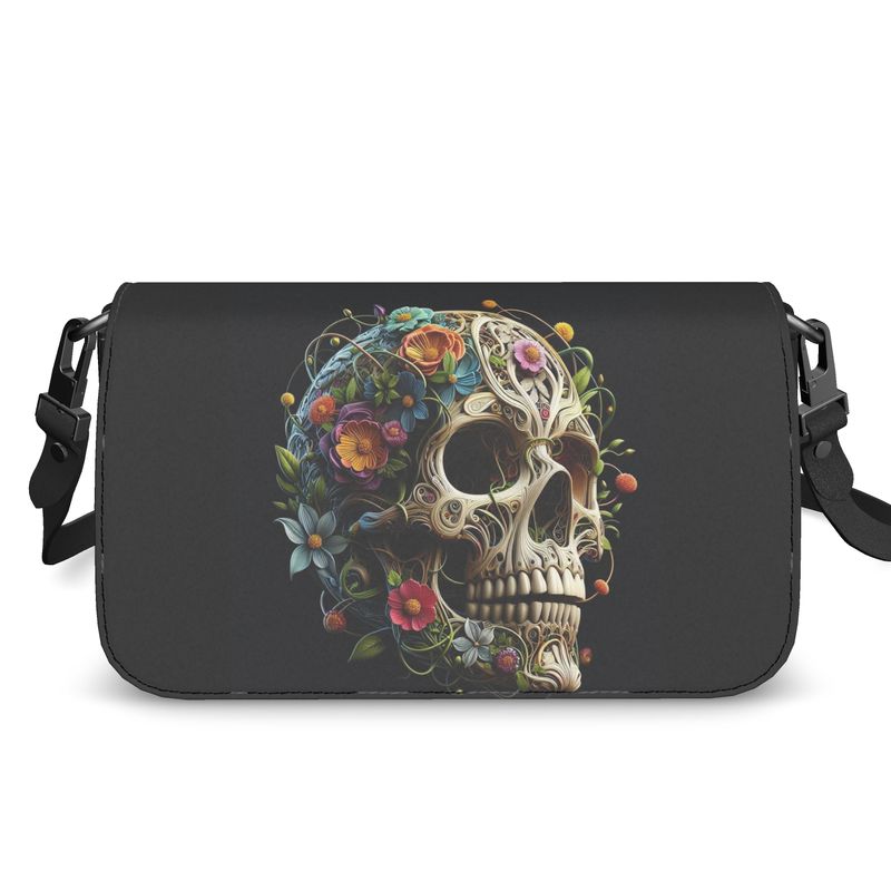 Flap Over Box Bag -  Sugar-Sugar Skull