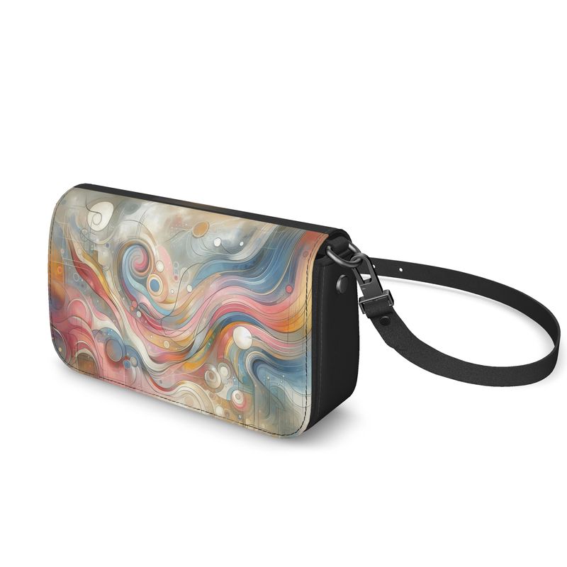 Flap Over Box Bag - Swirls and Dots