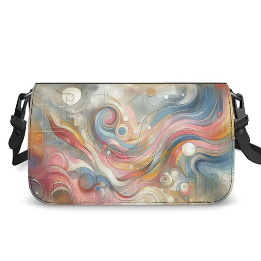 Flap Over Box Bag - Swirls and Dots