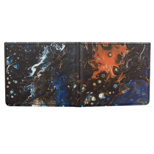 Smooth Napa Leather Wallet - Cosmic Collision