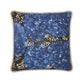 Silk Cushions - Blue Carnations